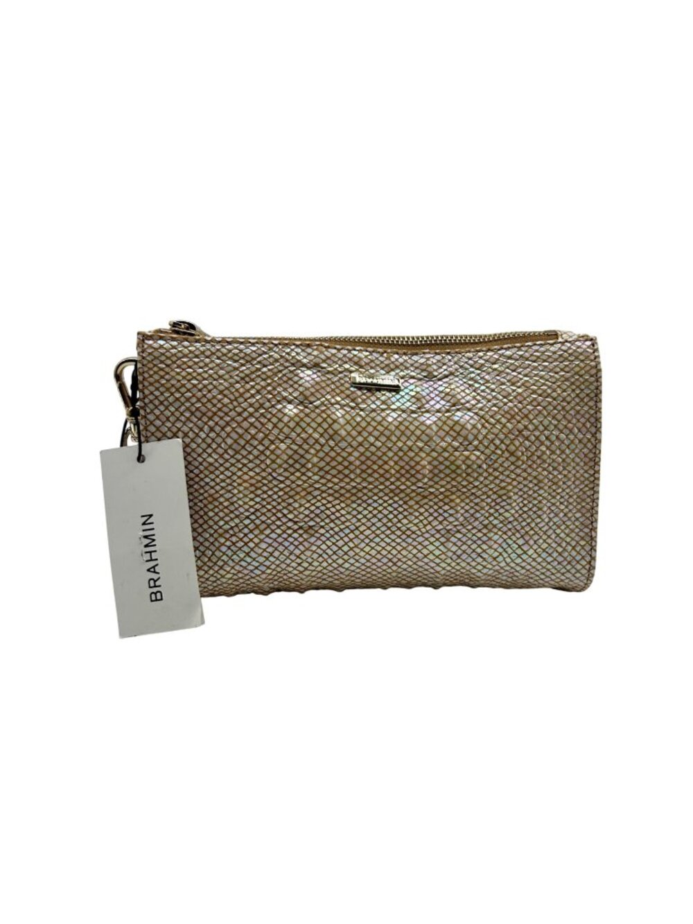 Brahmin Tiramisu Leather & Polyester Daisy Elegant Structured Clutch